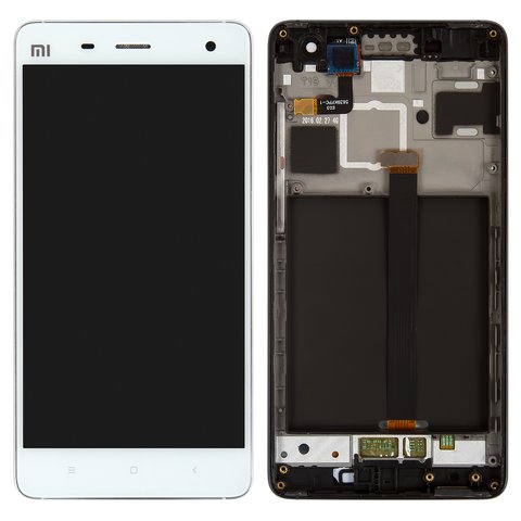 Дисплей для Xiaomi Mi 4, білий, з рамкою, Original PRC 