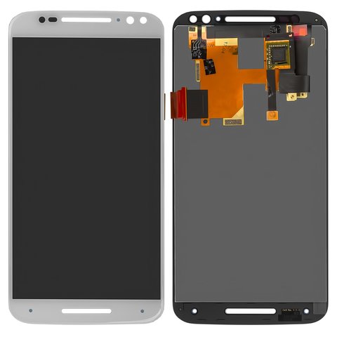 Дисплей для Motorola XT1570 Moto X Style, XT1572 Moto X Style, белый, Original PRC 
