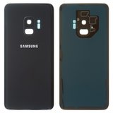 Задня панель корпуса для Samsung G960F Galaxy S9, чорна, повна, із склом камери, Original (PRC), midnight black