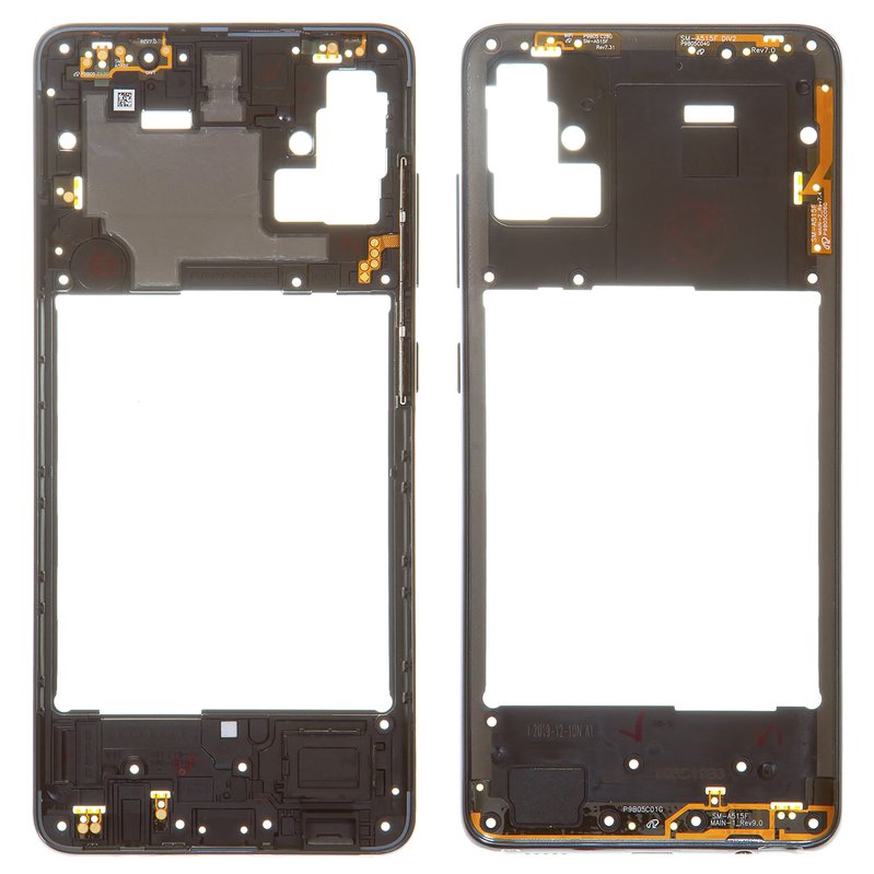 Средняя часть корпуса для Samsung A515 Galaxy A51, черная - Все