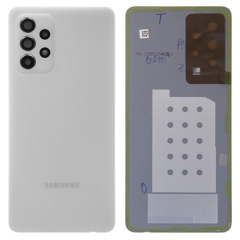 Задня панель корпуса для Samsung A525 Galaxy A52, біла, із склом камери