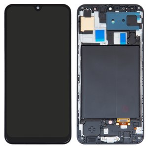 Дисплей для Samsung A305F DS Galaxy A30, A505F DS Galaxy A50, A507F DS Galaxy A50s, чорний, з рамкою, High Copy, OLED 