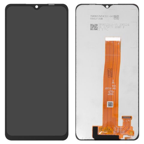 Дисплей для Samsung A125F Galaxy A12, черный, без рамки, Оригинал переклеено стекло , A125F V04 1540410367