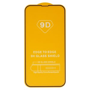 Защитное стекло для Apple iPhone 13 Pro Max, iPhone 14 Plus, совместимо с чехлом, Full Glue, без упаковки , черный