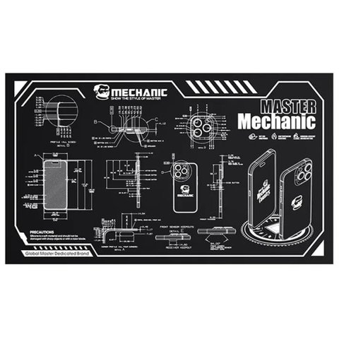 Килимок монтажний Mechanic V78, термостійкий, стійкий до плям, 600 мм, 350 мм