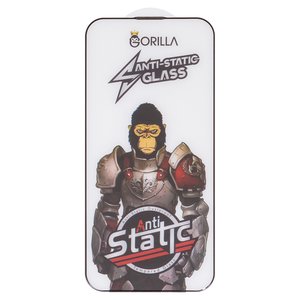 Защитное стекло Gorilla для Apple iPhone 14 Pro Max, iPhone 15 Plus, iPhone 16 Plus, совместимо с чехлом, Full Glue, Anti Static, черный
