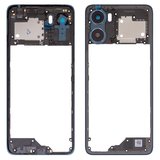 Средняя часть корпуса для Motorola Moto G06, синяя, со стеклом камеры, tapestry