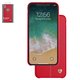 Case Nillkin Englon Leather Cover compatible with iPhone XS, (red, with logo hole, PU leather, plastic) #6902048164444