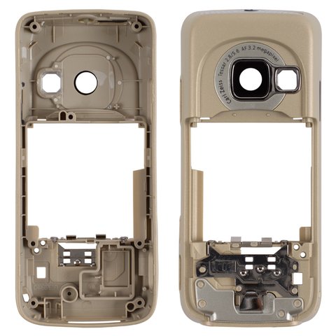 Housing Middle Part compatible with Nokia N73, golden, without components 