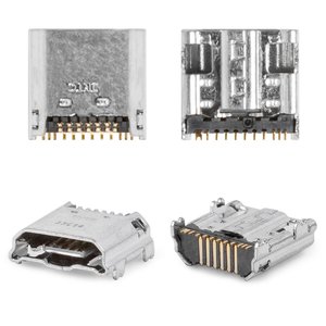 Коннектор зарядки для Samsung P3200 Galaxy Tab3, P3210 Galaxy Tab 3, P5200 Galaxy Tab3, P5210 Galaxy Tab3, T210, T2100 Galaxy Tab 3, T2105 Galaxy Tab 3 Kids, T2110 Galaxy Tab 3, T230 Galaxy Tab 4 7.0, T231 Galaxy Tab 4 7.0 3G , T235 Galaxy Tab 4 7.0 LTE, 11 pin, micro USB тип B