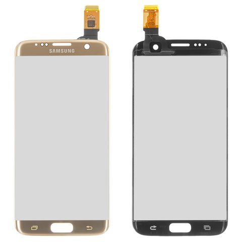 Touchscreen compatible with Samsung G935F Galaxy S7 EDGE, G935FD Galaxy S7 EDGE Duos, golden 