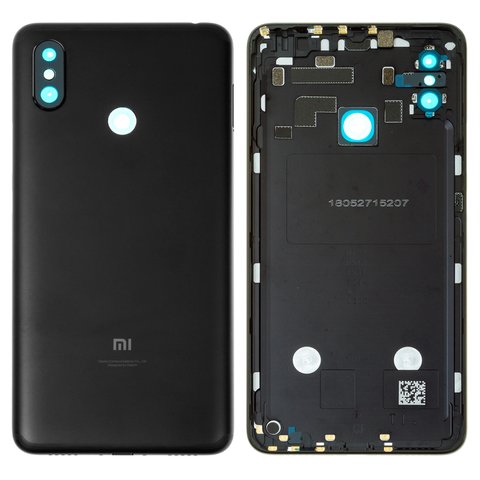 Housing Back Cover compatible with Xiaomi Mi Max 3, black, M1804E4A 
