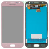 Lcd Compatible With Samsung J330 Galaxy J3 17 Pink With Touchscreen Original Change Glass All Spares