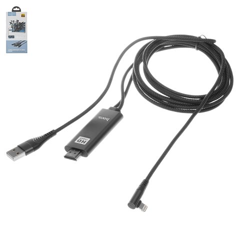 HDMI To Lightning Cable Hoco UA14, black, 200 cm 