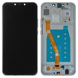 Pantalla LCD puede usarse con Huawei Nova 3i, P Smart Plus, plateado, con marco, High Copy