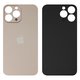 Housing Back Cover compatible with iPhone 13 Pro, (golden, need to remove the camera glass, Gold, small hole)