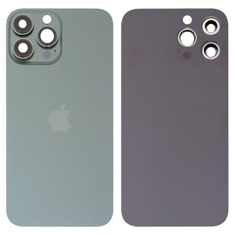 Housing Back Cover compatible with iPhone 13 Pro Max, green, with camera lens, alpine Green, small hole 