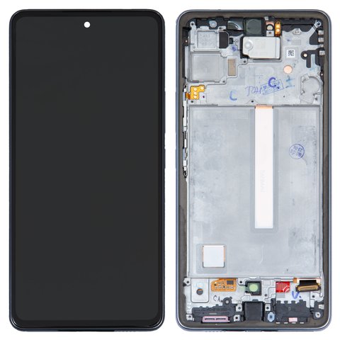 LCD compatible with Samsung A536 Galaxy A53 5G, black, with frame, Original, service pack  #GH82 28024A