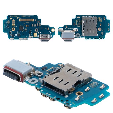 Flat Cable compatible with Samsung S928 Galaxy S24 Ultra, charge connector, with SIM connector, with microphone, Original PRC , charging board 