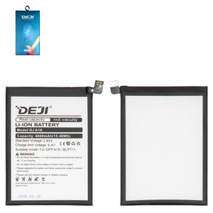 Battery Deji BLP711 compatible with Oppo A1k, Li ion, 3.85 V, 4000 mAh 