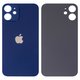 Housing Back Cover compatible with iPhone 12 mini, (dark blue, no need to remove the camera glass, Original (PRC), big hole)