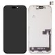 Pantalla LCD puede usarse con iPhone 16 Pro, negro, con marco, HC, sin microchip, (OLED), GX OEM hard