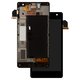 LCD compatible with Nokia 730 Lumia Dual Sim, (black, with frame)