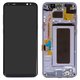LCD compatible with Samsung G955 Galaxy S8 Plus, (gray, with frame, Original (PRC), orchid Gray, original glass)