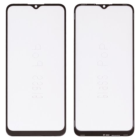 Housing Glass G+OCA PRO compatible with Samsung A037F Galaxy A03s, with OCA film, black, 160,5x72 mm 