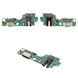 Шлейф для Tecno Pop 9 4G, Spark Go 1 KL4 , Spark Go 1S KL4h , коннектора зарядки, с компонентами, High Copy, плата зарядки