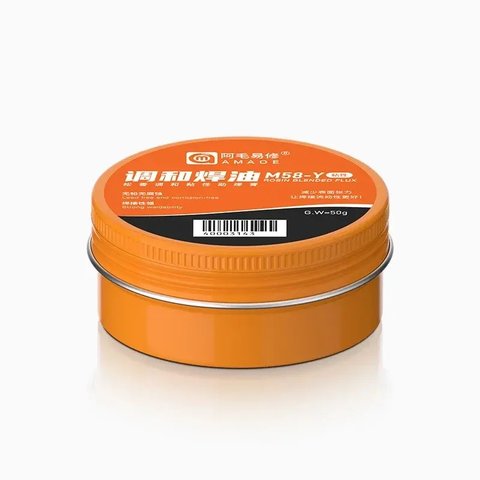 Флюс паста Amaoe M58 Y, на основе канифоли высокой очистки, бессвинцовая, 50 г