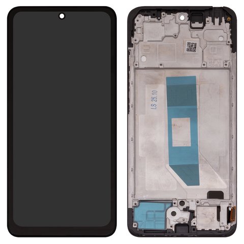 LCD compatible with Xiaomi Redmi Note 14 4G, black, with frame, Copy, TFT , 161.5mm, 24117RN76E, EU version 