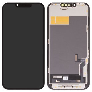 LCD Wextom compatible with iPhone 13, black, with frame, HC, without error, OLED  soft, diagnosable 