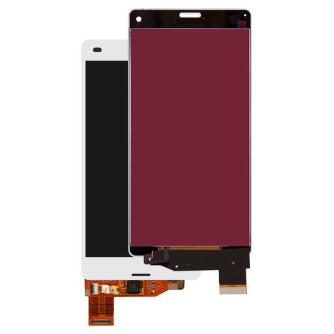 Pantalla LCD puede usarse con Sony D5803 Xperia Z3 Compact Mini, D5833 Xperia Z3 Compact Mini, blanco, Original PRC 