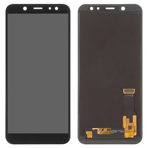 Pantalla LCD puede usarse con Samsung A600 Dual Galaxy A6 2018 , negro, con ajuste de brillo, Best copy, sin marco, Copy, TFT 