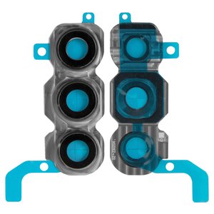 Vidrio de cámara puede usarse con Samsung A546 Galaxy A54 5G, negro, con marcos