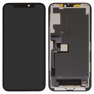 Pantalla LCD puede usarse con iPhone 11 Pro, negro, con marco, HC, sin microchip, OLED , GW OEM hard