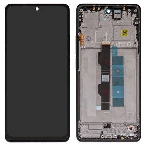 Pantalla LCD puede usarse con Xiaomi Poco M6 Pro 4G, Redmi Note 13 Pro 4G, Redmi Note 14S, negro, con marco, Copy, TFT 