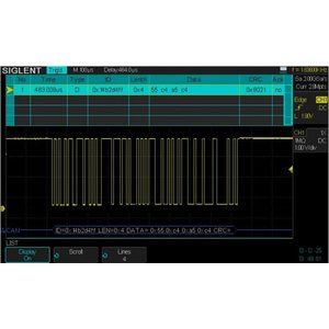 Програмне забезпечення SIGLENT SDS 1000X DC для декодування IIC, SPI, UART RS232, CAN, LIN