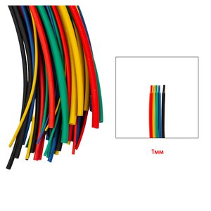 Термоусадочная трубка, 1 м, 1,0 мм, красная