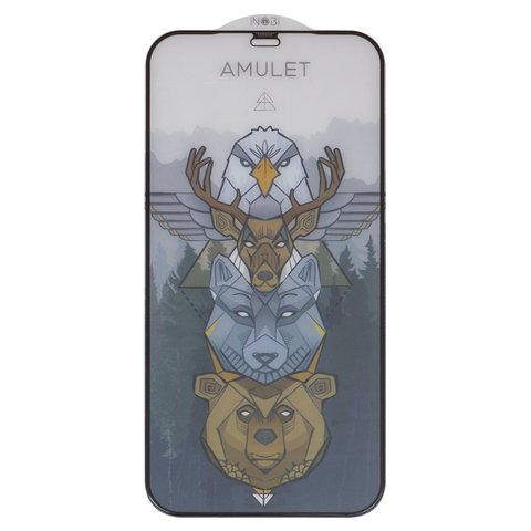 Захисне скло iNobi Amulet для Apple iPhone 12 Pro Max, Full Glue, Anti Static, без упаковки , чорний, шар клею нанесений по всій поверхні