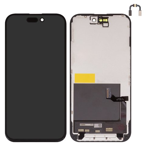 Дисплей для iPhone 15, чорний, з рамкою, Copy, TFT 