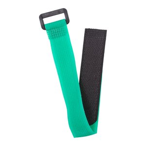 Органайзер для кабеля, зеленый, 20 мм, 30 см, многоразовая лента липучка