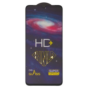 Захисне скло All Spares для Samsung A065 Galaxy A06, 0,33 мм 9H, сумісне з чохлом, Full Glue, чорний, HD+