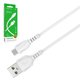 USB кабель Borofone BX51, USB тип-A, micro-USB тип-B, 100 см, 2 A, білий, #6931474743923