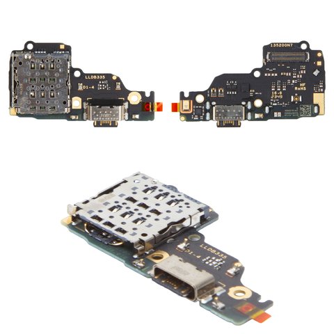 Шлейф для Xiaomi Redmi Note 13 4G, коннектора зарядки, с компонентами, Original PRC , плата зарядки