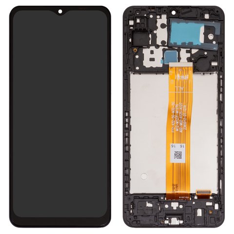 Дисплей для Samsung M127 Galaxy M12, чорний, з рамкою, High Copy