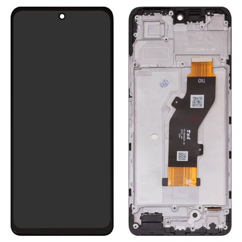 Дисплей для Infinix Hot 50 4G X6882 , черный, с рамкой, High Copy