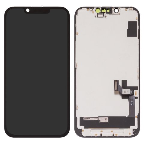 Дисплей для iPhone 14, чорний, з рамкою, High Copy, без помилки, OLED , ZY OLED OEM hard, diagnosable