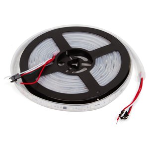 Светодиодная лента RGB SMD5050, WS2811 (белая, c управлением, IP67, 12 В, 30 диодов/м, 5 м) Светодиодная лента RGB SMD5050, WS2811 (белая, c управлением, IP67, 12 В, 30 диодов/м, 5 м)